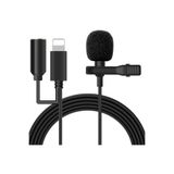 ETC ALLY iPhone Lightning Yaka Mikrofonu+3.5MM jack Profesyonel Youtuber Mikrofonu-(5775 - MMMMMM1785-9