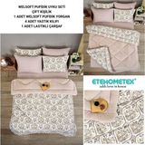 Ete Hometex Çift Kişilik Welsoft Uyku Seti - Bej - Krem