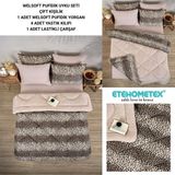 Ete Hometex Çift Kişilik Welsoft Uyku Seti - Leopar