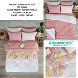 Ete Hometex Çift Kişilik Welsoft Uyku Seti - Pudra - Pembe - Beyazz