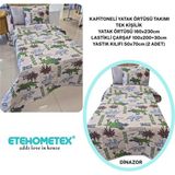 Ete Hometex Etehometex Pamuklu Kapitoneli Yatak Örtüsü Takımı - Bej - 160 x 230 cm