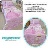 Ete Hometex Etehometex Pamuklu Kapitoneli Yatak Örtüsü Takımı - Pembe - 160 x 230 cm