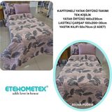 Ete Hometex Etehometex Pamuklu Kapitoneli Yatak Örtüsü Takımı - Pudra - 160 x 230 cm
