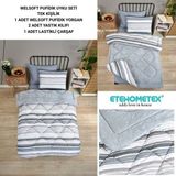 Ete Hometex Tek Kişilik Welsoft Uyku Seti - Antrasit - Gri - 155 x 215
