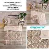 Ete Hometex Tek Kişilik Welsoft Uyku Seti - Bej - Vizon - 155 x 215