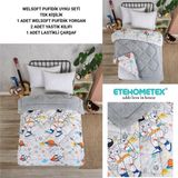 Ete Hometex Tek Kişilik Welsoft Uyku Seti - Gri - 155 x 215