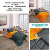 Ete Hometex Tek Kişilik Welsoft Uyku Seti - Hardal - 155 x 215