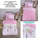 Ete Hometex Tek Kişilik Welsoft Uyku Seti - Pembe - Beyaz - 155 x 215