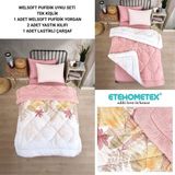 Ete Hometex Tek Kişilik Welsoft Uyku Seti - Pudra - Pembe - Beyazz - 155 x 215