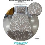 Etehometex Pamuklu Kapitoneli Yatak Örtüsü Seti Tek Kişilik - Bej - 160 x 230 cm