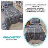 ETEHOMETEX Pamuklu Kapitoneli Yatak Örtüsü TAKIMI