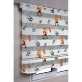 Etekli Galatasaray Taraftar Aslan Desenli Genç Odası Zebra Stor Güneşlik Perdeler beyaz
