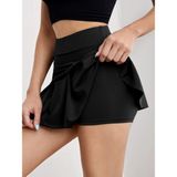Etekli Şortlu Bikini Altı - Siyah - 46