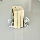 Etepzo Kitap Tutucu Desteği Kız-Erkek Figür Çift 1.2mm Kalın Metal Gri (Katlanır-Kurulur) - Kız&Erkek Çocuklu
