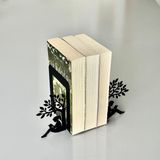 Etepzo Kitap Tutucu Desteği Kız-Erkek Figür Çift 1.2mm Kalın Metal Siyah (Katlanır-Kurulur) - Kız&Erkek Çocuklu