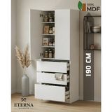 Eterna Mobilya Çekmeceli Çok Amaçlı Dolap | Mutfak Dolabı | Kiler Dolabı | Erzak Dolabı - Beyaz