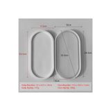 Eternal Luck 24,5cm Oval Şeklinde Alçı & Taş Tozu & Epoksi Hobi Döküm Çalışmaları İçin Esnek Silikon Kalıp 1 Adet