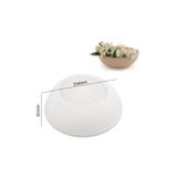 Eternal Luck Dekoratif Çizgili Kase Silikon Kalıp | Mumluk, Saksı ve Meyvelik Döküm Kalıbı | Alçı & Çimento İçin | 1 Adet 254mm 85mm