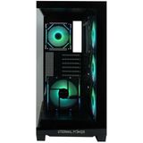 Eternal Power Pro X Tank Black With Power X EP 65 650 W Güç Kaynaklı RGB Fanlı Oyuncu Bilgisayar Kasası - Siyah