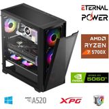Eternal Power ZeldaX11 Ryzen 7 5700X 32G DDR4 1TB M.2 RTX5060Ti A520 M650W Oyuncu OEM Sistem - Siyah - Yok