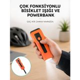 Eternashop 5000 mAh Bataryalı Bisiklet Farı COB Çakar Çok Fonksiyonlu Yeni Nesil - ETERNA9849-1967