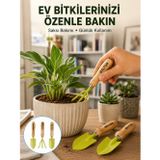 Eternashop Ahşap Saplı Mini Bahçe El Aleti Seti Saksı ve Çiçek Bakım Seti - ETERNA2443-8911
