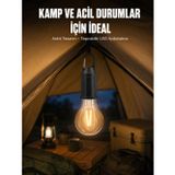 Eternashop Taşınabilir Askılı Ampul Kamp Lambası Askılı Type-C Şarjlı Bahçe Lambası - ETERNA1945-82