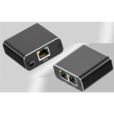 Eternet Gigabit Dağıtıcı Adaptör, RJ45 Ethernet Dağıtıcı 1'den 2'ye Ağ Adaptörü CAT5E/CAT6/CAT7/CAT8 - Siyah