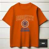 Etex Design Brooklyn Atletıcs Champıons T-Shırt - Oranj