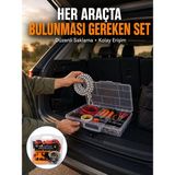 Ethab Ticaret 27 Parça Oto Güvenlik ve Bakım Seti Şeffaf Taşıma Kutulu Araç Ekipman Çantas - GL002V-7MTHU
