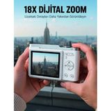 Ethab Ticaret Kompakt Dijital Fotoğraf Makinesi Beyaz 18X Dijital Zoom Destekli - GL002V-7MXRM1 - Çok Renkli
