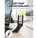Ethab Ticaret USB Wifi Adaptör – 1200 Mbps Hız - GL002V-7MTX78 - Çok Renkli