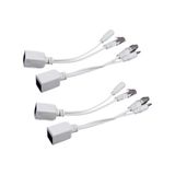 Ethernet Aşırı 4x Güç Pasif Poe Enjektör Splitter Adaptörü Kabloları