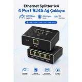 Ethernet Splitter 1X4 4 Port Rj45 İnternet Çoklayıcı 1000Mbps Cat5/6 Uyumlu Ağ Kablo Dağıtıcı