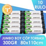 Ethex Endüstriyel Jumbo Boy Çöp Torbası/poşeti - 10 Adet 300GR 80 x 110CM 90LT Siyah 10 Rulo