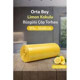 Ethex Orta Boy Büzgülü Limonlu Çöp Torbası 55X60 Cm (30 Lt) 10'Lu Rulo