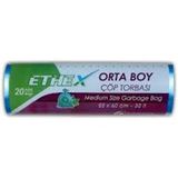 Ethex Orta Boy Mavi Renk Çöp Torbası 55x60 Cm (30 Lt) 20'li