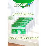 Ethex Şeffaf Eldiven - 100 Adet (5 Paket - Toplam 500 Adet)
