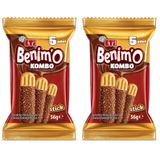 Eti Benim'O Kombo Hindistan Cevizi ve Çikolata Kaplamalı Bisküvi 56 g (2 paketi)