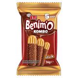 Eti Benimo Kombo Stick 56G Çikolata Kaplamalı Bisküvi Hindistan Cevizli 5'Li Avantaj Paketi