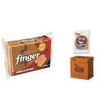 Eti bisküvi ve kek seti (Finger bisküvi ve Cin portakallı bisküvi, 6 x 150 g ve 36 x 25 g)