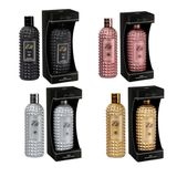 Eti Boutıqua Silver Black Bronze Gold Cam Şişe Butik Parfüm Kolonya 4 lü 300ML Özel Set