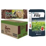 Eti Burçak Bisküvi Zeytinli 91 g 18'li + Avansas Filiz Siyah Çay 1000 g