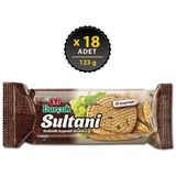 Eti Burçak Sultani Üzümlü Kepekli Bisküvi 123 G x 18 Adet - 1 Adet