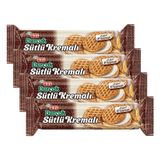 Eti Burçak Sütlü Kremalı Yulaflı Bisküvi 100 g x 12 Adet (4 paketi)