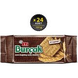 Eti Burçak Tam Buğday Unlu Bisküvi 131 g x 24 Adet Lif Kaynağı Özelliğiyle Doğal Lezzet - 131 gr