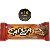 Eti Canga Bitter Çikolata Kaplı 45 g x 16 Yer Fıstıklı Lezzetli Nuga Bar - 45 gr
