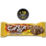 Eti Canga Çikolatalı Yer Fıstık Kaplı Gofret 34 G x 16 Çıtır Çıtır Lezzetli Atıştırmalık - 34 gr