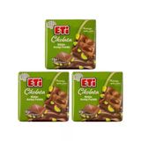 Eti Çikolata Antep Fıstıklı Kare Çikolata Eti Çikolata Antep Fıstıklı Kare Çikolata 3 x 60 g