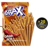 Eti Crax Acılı Çubuk Kraker 20'li Paket 50 g Türkiye Üretimi Pratik Atıştırmalık Lezzet - 50 gr